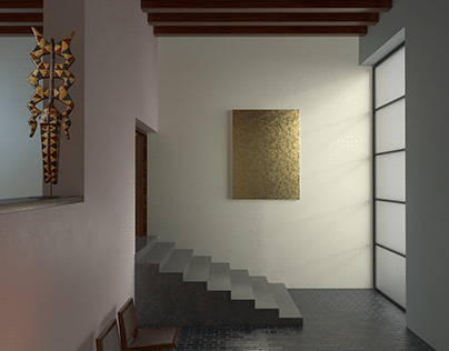 Interior lighting & rendering, Ode to Luis Barragan