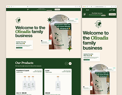 Olivadis Website Design