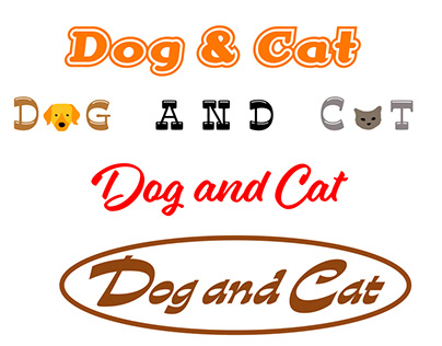 Dog and cat logos