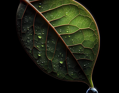 Macro Leaf with droplet