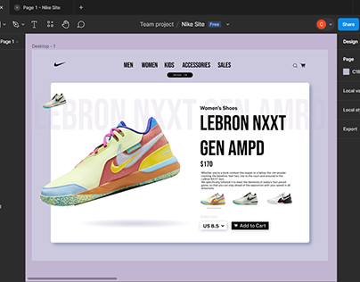 Nike UI Web Design