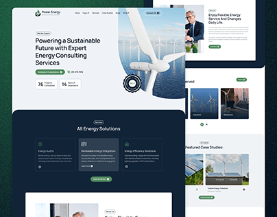 Energy Consulting Website Home Page Design