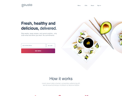 Food Delivery - Landing Page