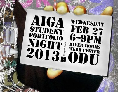 AIGA Studenet Portfolio Night 2013 Poster
