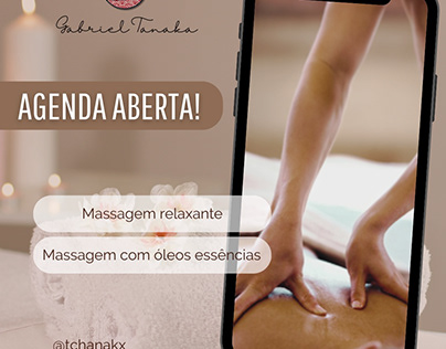 Edição de Post para promover serviços de massagem