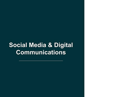 Project thumbnail - Social Media & Digital Communications