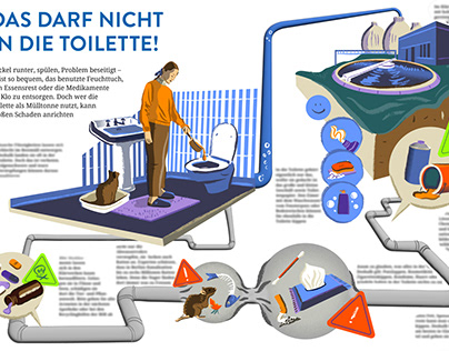 Illustration- No go toilet - ZeitStudio