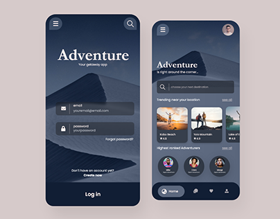 Adventure - Travel Mobile App Concept Design