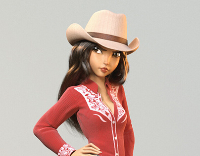 3D Cowgirl Character