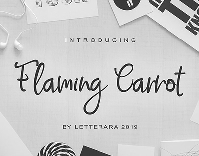 Free Flaming Carrot Calligraphy Font
