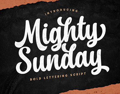 Mighty Sunday | Bold Script Typeface