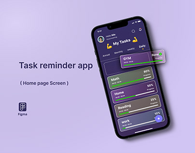 Task reminder app | home page