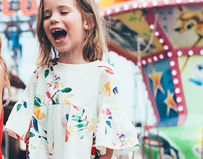 Commissioned watercolor leaves print - ZARA KIDS