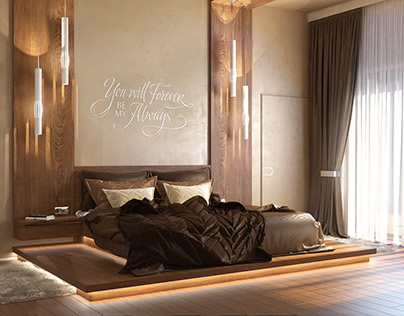 Wooden bedroom