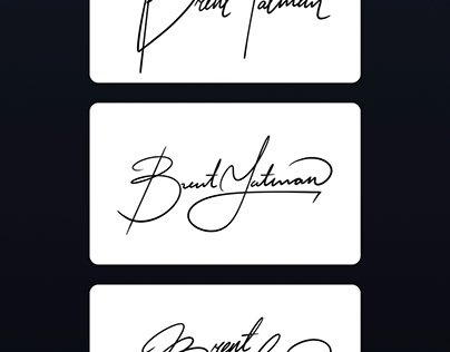 Calligraphy – development of individual signatures