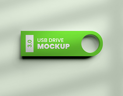 USB Flash Drive Mockup in 3D Rendering