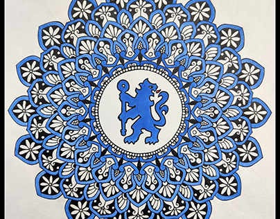 Chelsea Football Club Mandala Art
