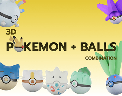 Pokeball + Pokemon 3D Design