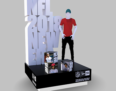 NEW ERA® x NFL® retail display 3D modelling & render