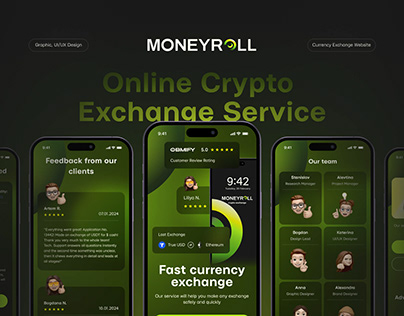UI/UX Design for Crypto Exchange platform Moneyroll