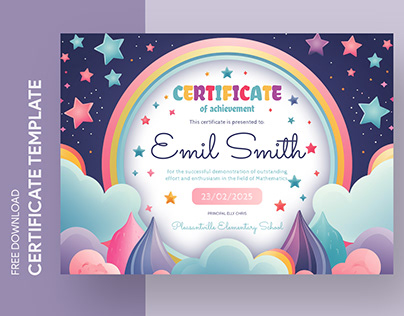 Free Editable Online Kids Certificate Template