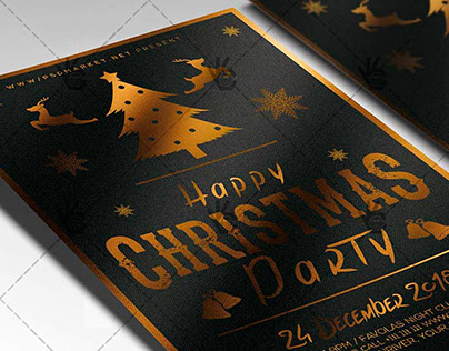 Happy Christmas Party - Winter Flyer PSD Template