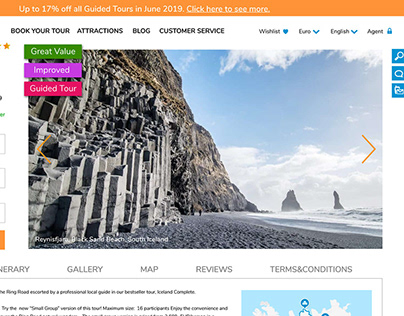 Iceland Travel - Website Re-design