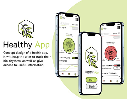 Healthy App (mobile App) - Сoncept design