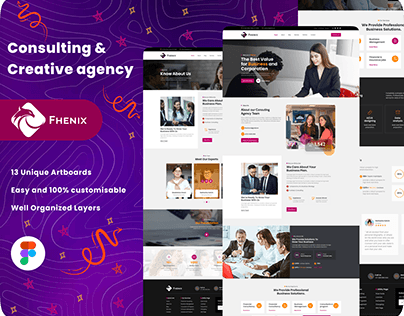 Consulting & Creative Agency Website UI Template