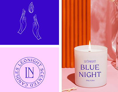 Modern brand identity design - Leonight candles