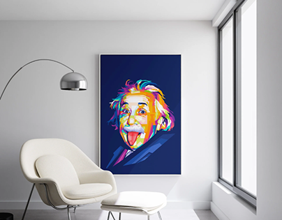 Wall art posterof Albert Einstein