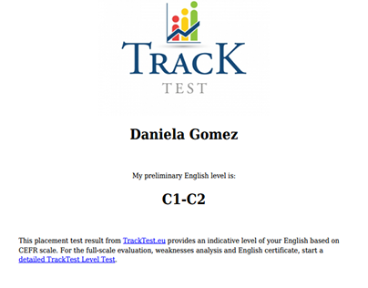 Track Test English level certification