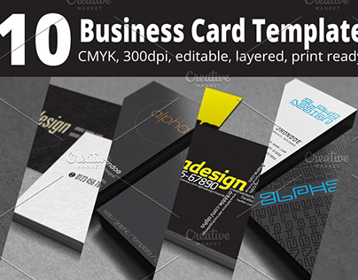 10 Business Card Template