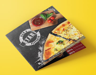 Brochure for pizzeria