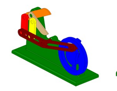 Cutting Mechanism Designed on SOLIDWORKS