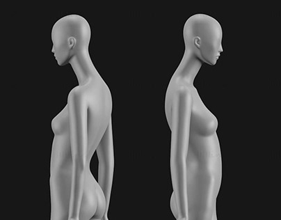 Kvinnelige mannequins 3d-utskrift modell STL samling