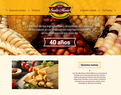 Tamales Nueva Santa María sitio web