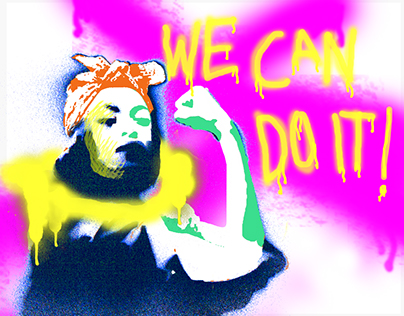 Stencil "We can do it!"