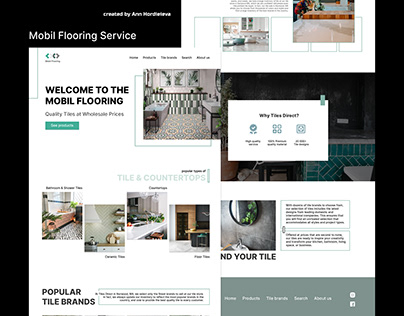 Landing page for Mobil Flooring Service