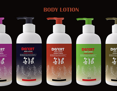 Body Lotion Packaging Design.