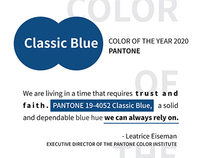 Pantone Color of the Year 2020 Classic Blue
