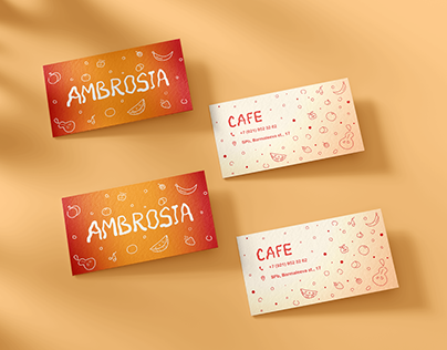 Cafe Ambrosia Business Card