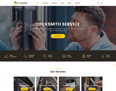 Locksmith Website Landing Page Design