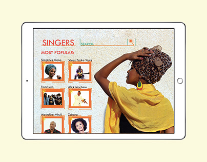 עיצוב אפליקציית מוזיקה אפריקאית