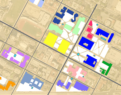 Spatial Relationship of USC Buildings and Open Space
