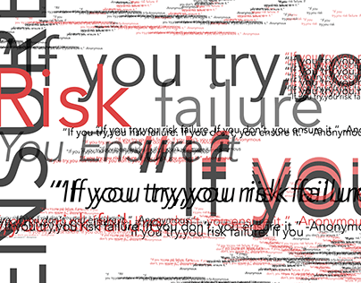 Quote Poster "If you try you risk failure...."