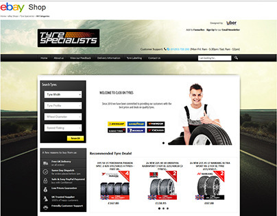 Tyre Specialist ebay shop design