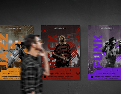 Posters for music performances