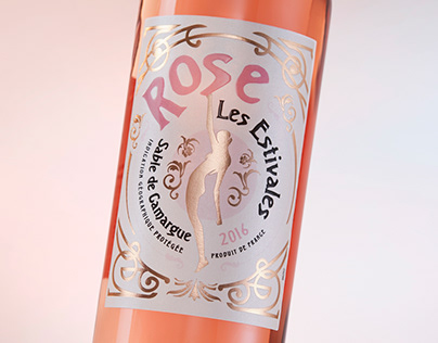 Les Estivales Rose - Rosé Wine Label