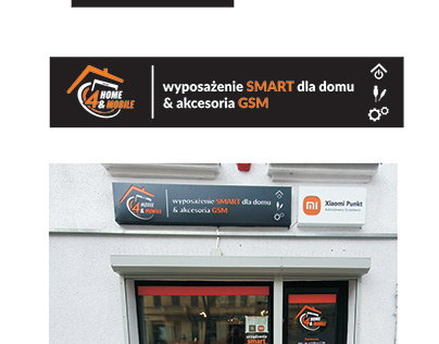 Logo and advertising design for the 4Home&Mobile store